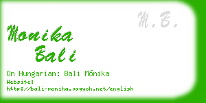 monika bali business card